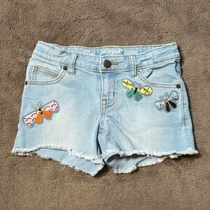 Cat & Jack - Girls Light Blue Denim Super Stretch Shorts, Size - M 6/7